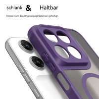 Magsafe Handyhülle für Motorola Moto G67 / G77 Matt Case Schutzhülle Kratzfest Magnet Hülle Lila