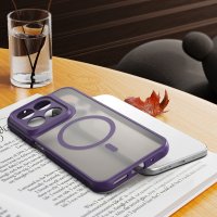 Magsafe Handyhülle für Motorola Moto G67 / G77 Matt Case Schutzhülle Kratzfest Magnet Hülle Lila