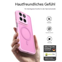 Magsafe Handyhülle für Motorola Moto G67 / G77 Matt Case Schutzhülle Kratzfest Magnet Hülle Pink