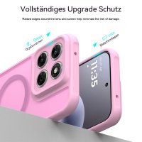 Magsafe Handyhülle für Motorola Moto G67 / G77 Matt Case Schutzhülle Kratzfest Magnet Hülle Pink
