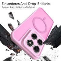 Magsafe Handyhülle für Motorola Moto G67 / G77 Matt Case Schutzhülle Kratzfest Magnet Hülle Pink