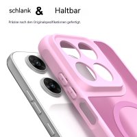 Magsafe Handyhülle für Motorola Moto G67 / G77 Matt Case Schutzhülle Kratzfest Magnet Hülle Pink
