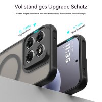 Magsafe Handyhülle für Motorola Moto G67 / G77 Matt Case Schutzhülle Kratzfest Magnet Hülle Schwarz