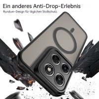 Magsafe Handyhülle für Motorola Moto G67 / G77 Matt Case Schutzhülle Kratzfest Magnet Hülle Schwarz