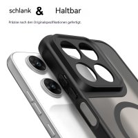 Magsafe Handyhülle für Motorola Moto G67 / G77 Matt Case Schutzhülle Kratzfest Magnet Hülle Schwarz
