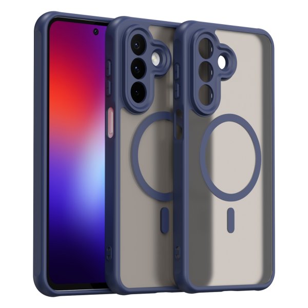 Handyhülle Magnet Case Schutzhülle Kratzfest für Samsung Galaxy A27 Blau