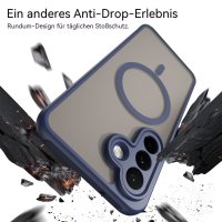 Handyhülle Magnet Case Schutzhülle Kratzfest für Samsung Galaxy A27 Blau