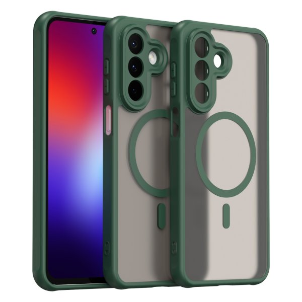 Handyhülle Magnet Case Schutzhülle Kratzfest für Samsung Galaxy A27 Grün