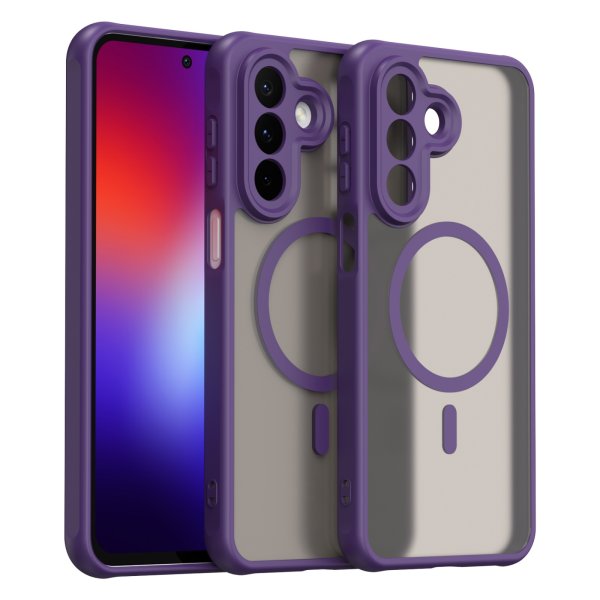 Handyhülle Magnet Case Schutzhülle Kratzfest für Samsung Galaxy A27 Lila