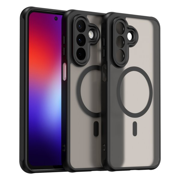 Handyhülle Magnet Case Schutzhülle Kratzfest für Samsung Galaxy A27 Schwarz