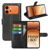 Wallet Case für Honor 600 Schwarz