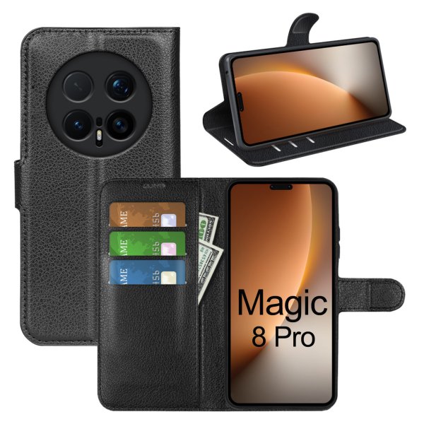 Wallet Case für Honor Magic 8 Pro Schwarz
