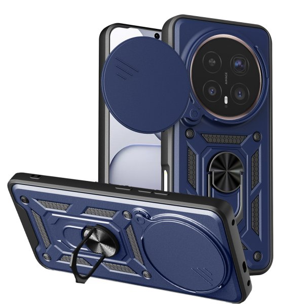 Outdoor Panzer Hülle für Honor Magic 8 Pro Handyhülle Slide Kameraschutz Ringhalter Blau