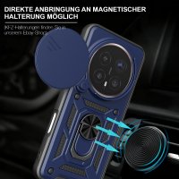 Outdoor Panzer Hülle für Honor Magic 8 Pro Handyhülle Slide Kameraschutz Ringhalter Blau