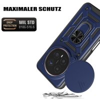 Outdoor Panzer Hülle für Honor Magic 8 Pro Handyhülle Slide Kameraschutz Ringhalter Blau