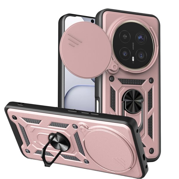 Outdoor Panzer Hülle für Honor Magic 8 Pro Handyhülle Slide Kameraschutz Ringhalter Rosegold
