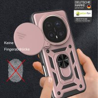 Outdoor Panzer Hülle für Honor Magic 8 Pro Handyhülle Slide Kameraschutz Ringhalter Rosegold