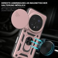 Outdoor Panzer Hülle für Honor Magic 8 Pro Handyhülle Slide Kameraschutz Ringhalter Rosegold