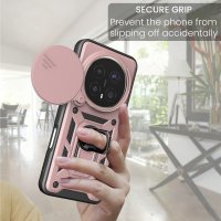 Outdoor Panzer Hülle für Honor Magic 8 Pro Handyhülle Slide Kameraschutz Ringhalter Rosegold