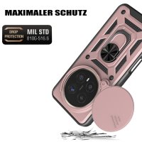 Outdoor Panzer Hülle für Honor Magic 8 Pro Handyhülle Slide Kameraschutz Ringhalter Rosegold