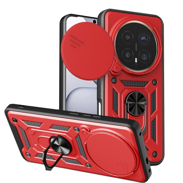 Outdoor Panzer Hülle für Honor Magic 8 Pro Handyhülle Slide Kameraschutz Ringhalter Rot