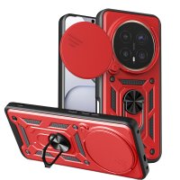 Outdoor Panzer Hülle für Honor Magic 8 Pro Handyhülle Slide Kameraschutz Ringhalter Rot