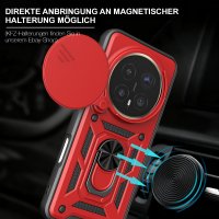 Outdoor Panzer Hülle für Honor Magic 8 Pro Handyhülle Slide Kameraschutz Ringhalter Rot