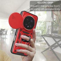 Outdoor Panzer Hülle für Honor Magic 8 Pro Handyhülle Slide Kameraschutz Ringhalter Rot