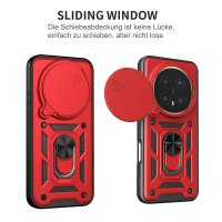 Outdoor Panzer Hülle für Honor Magic 8 Pro Handyhülle Slide Kameraschutz Ringhalter Rot