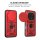 Outdoor Panzer Hülle für Honor Magic 8 Pro Handyhülle Slide Kameraschutz Ringhalter Rot