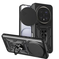 Outdoor Panzer Hülle für Honor Magic 8 Pro Handyhülle Slide Kameraschutz Ringhalter Schwarz