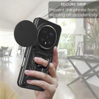 Outdoor Panzer Hülle für Honor Magic 8 Pro Handyhülle Slide Kameraschutz Ringhalter Schwarz