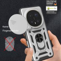 Outdoor Panzer Hülle für Honor Magic 8 Pro Handyhülle Slide Kameraschutz Ringhalter Silber