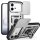 Outdoor Panzer Hülle für Honor 600 / 600 Pro Handyhülle mit Slide Kameraschutz Ringhalter Silber