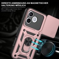 Outdoor Panzer Hülle für Honor 600 Lite Handyhülle mit Slide Kameraschutz Ringhalter Rosegold
