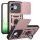 Outdoor Panzer Hülle für Honor 600 Lite Handyhülle mit Slide Kameraschutz Ringhalter Rosegold