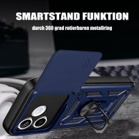 Outdoor Panzer Hülle für Honor 600 Lite Handyhülle mit Slide Kameraschutz Ringhalter Blau
