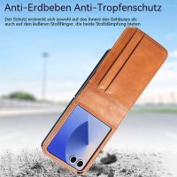 Hülle für Samsung Galaxy Z Flip 8 - Handyhülle Schutzhülle Flip Case Etui Braun