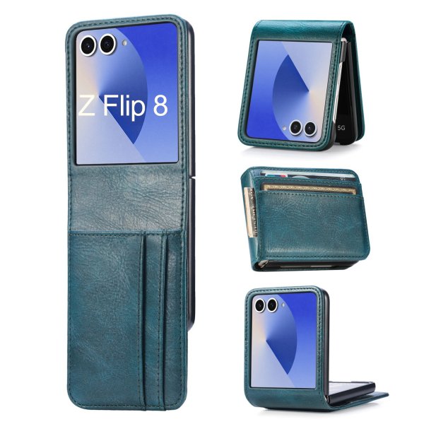 Hülle für Samsung Galaxy Z Flip 8 - Handyhülle Schutzhülle Flip Case Etui Petrol