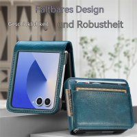 Hülle für Samsung Galaxy Z Flip 8 - Handyhülle Schutzhülle Flip Case Etui Petrol
