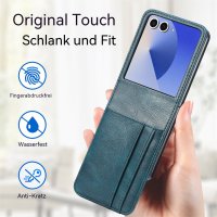 Hülle für Samsung Galaxy Z Flip 8 - Handyhülle Schutzhülle Flip Case Etui Petrol