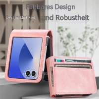 Hülle für Samsung Galaxy Z Flip 8 - Handyhülle Schutzhülle Flip Case Etui Rosa