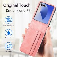 Hülle für Samsung Galaxy Z Flip 8 - Handyhülle Schutzhülle Flip Case Etui Rosa
