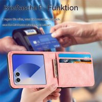 Hülle für Samsung Galaxy Z Flip 8 - Handyhülle Schutzhülle Flip Case Etui Rosa