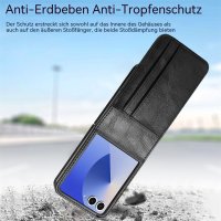 Hülle für Samsung Galaxy Z Flip 8 - Handyhülle Schutzhülle Flip Case Etui Schwarz
