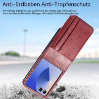 Hülle für Samsung Galaxy Z Flip 8 - Handyhülle Schutzhülle Flip Case Etui Weinrot