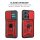 Outdoor Panzer Hülle für Motorola Moto G87 Kameraschutz Ring Case Stoßfest Rot