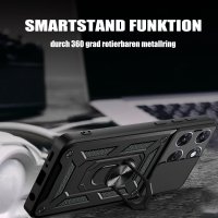 Outdoor Panzer Hülle für Motorola Moto G87 Kameraschutz Ring Case Stoßfest Schwarz