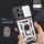 Outdoor Panzer Hülle für Motorola Moto G87 Kameraschutz Ring Case Stoßfest Silber