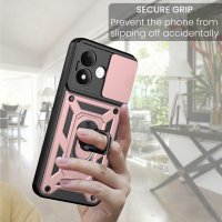 Outdoor Hülle Xiaomi Redmi Note 17 Pro 5G Handyhülle Kameraschutz Ringhalter Rosegold